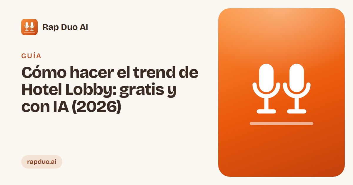 Cómo hacer el trend de Hotel Lobby example